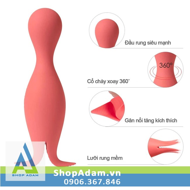 Chày rung massage cho nữ có 2 đầu cao cấp Svakom Siren