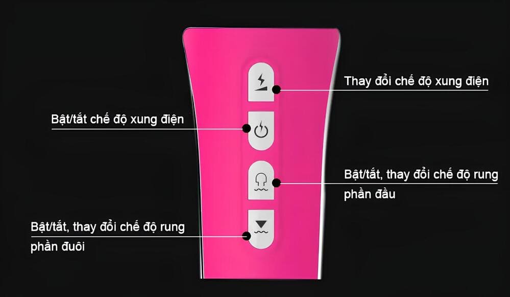 Chày rung Nhật Bản 2 đầu có xung điện Nalone Electro Wand