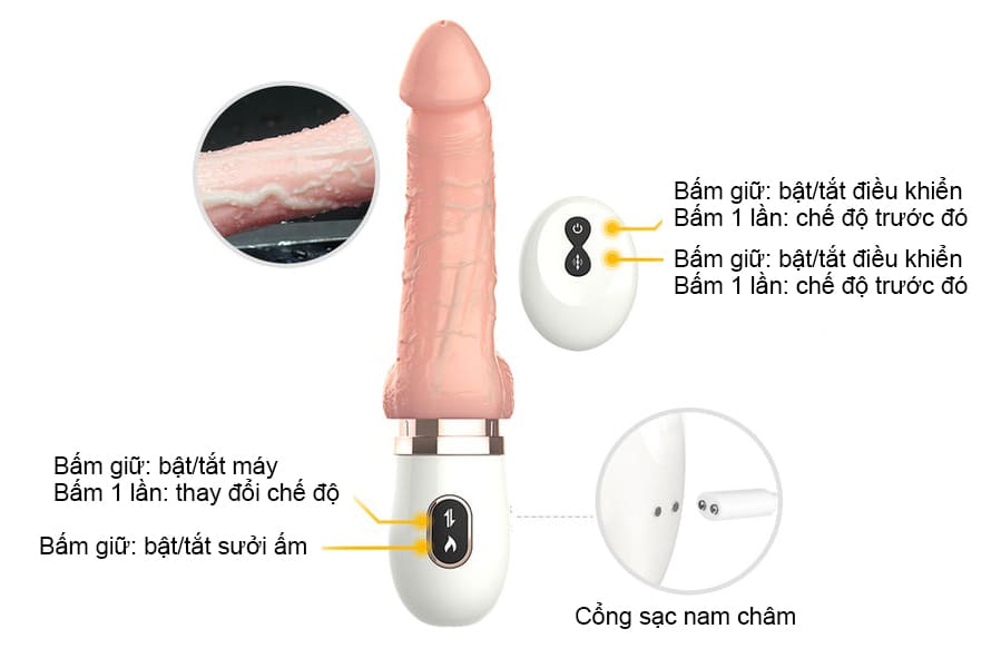 Chim giả rung xoay thụt gắn tường điều khiển từ xa Dibe Cyclone Fire 3