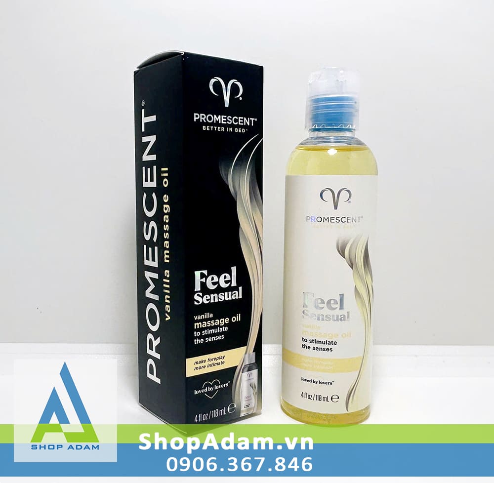 Dầu mát xa ấm nóng hương vani Promescent Vanilla - 118ml