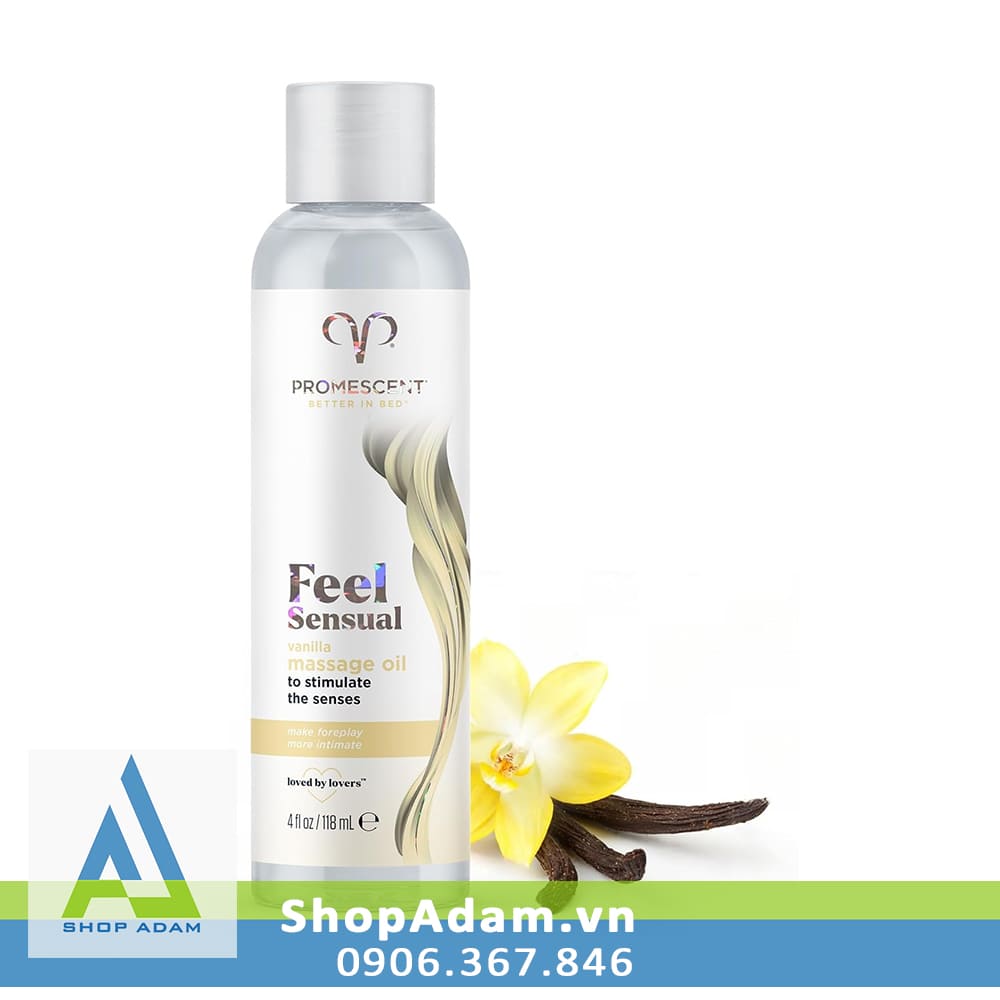 Dầu mát xa ấm nóng hương vani Promescent Vanilla - 118ml
