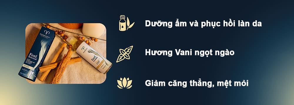 Dầu mát xa ấm nóng hương vani Promescent Vanilla - 118ml