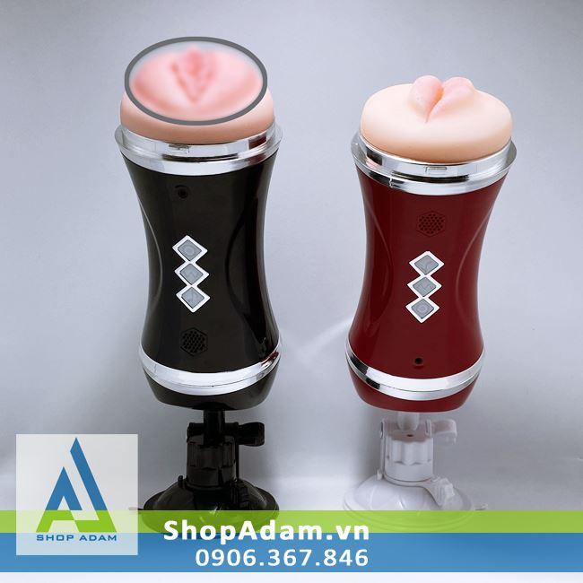 Dụng cụ tự sướng gắn tường 2 đầu âm đạo và miệng có rung rên