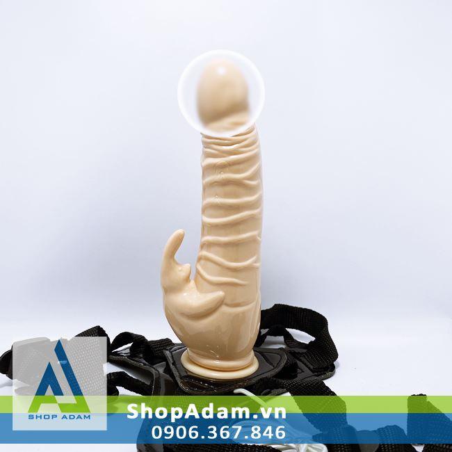 Dương vật dây đeo có rung cho Les Harness Rabbit Dong