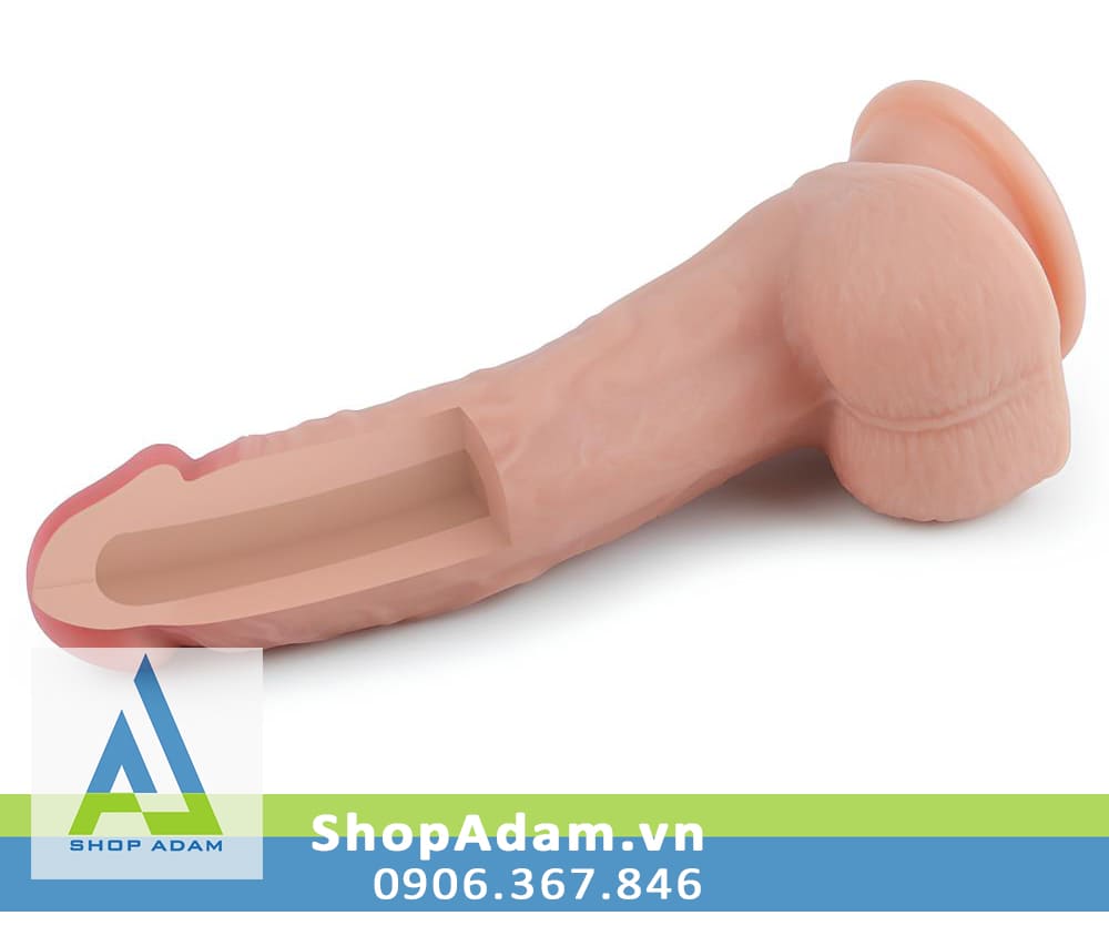 Dương vật giả 2 lớp như thật Lovetoy Nature Cock 8"