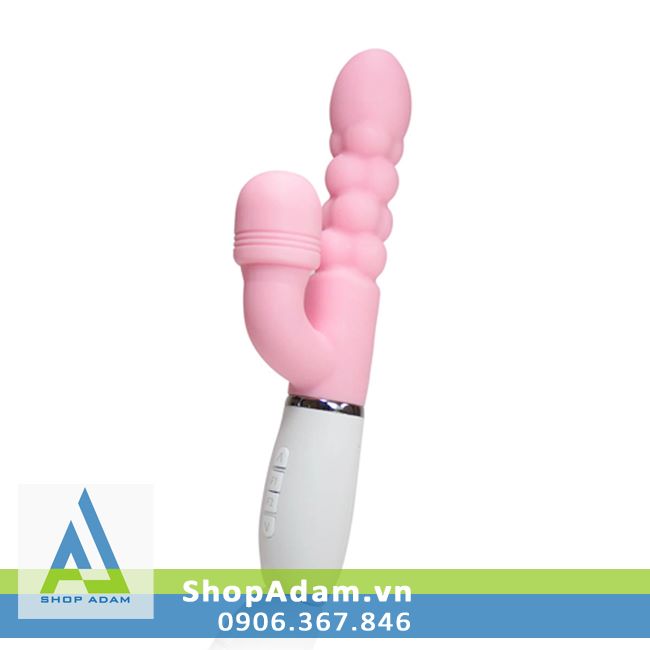 Dương vật giả có gai siêu rung Pink Vibe Nhật Bản
