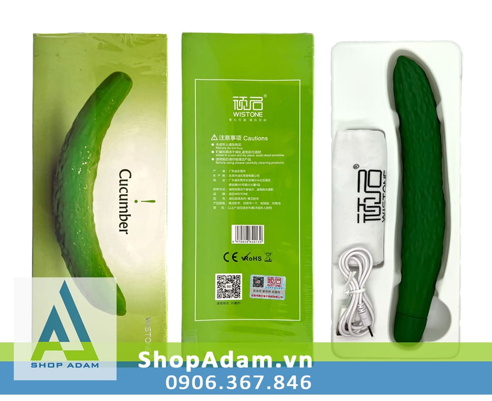 Dương vật giả dưa chuột rung 10 chế độ Wistone Cucumber Dương vật giả dưa chuột rung 10 chế độ Wistone Cucumber