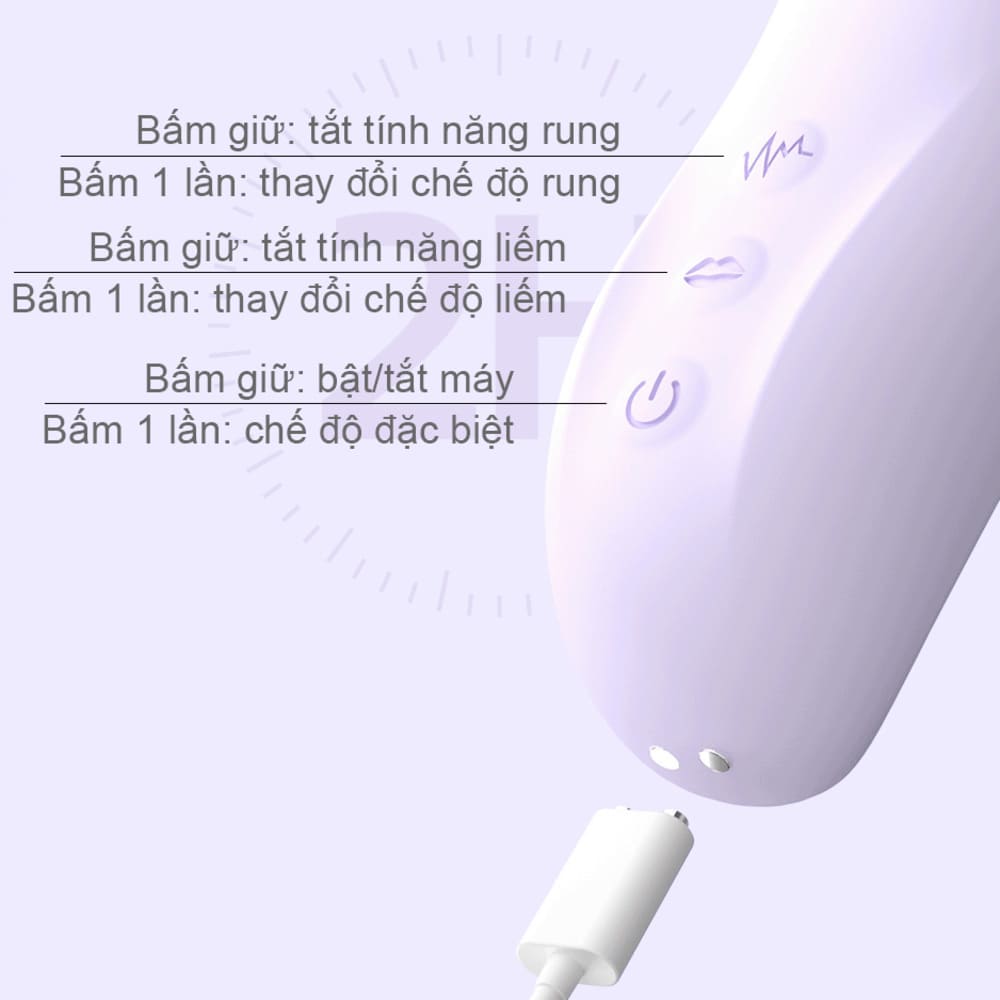 Dương vật giả rung liếm cao cấp Svakom Purple Tide Dương vật giả rung liếm cao cấp Svakom Purple Tide