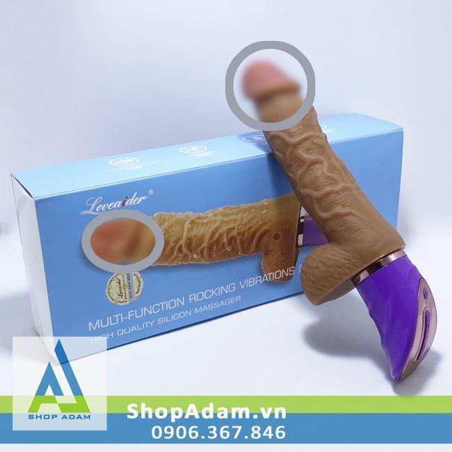 Dương vật giả rung ngoáy toả nhiệt mềm mịn như thật Loveaider 