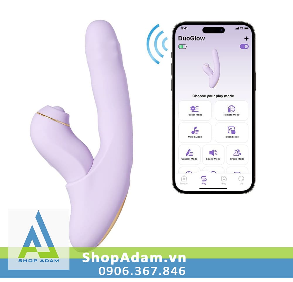 Dương vật giả rung thụt xoay đẩy có sưởi ấm kết nối App Svakom Duoglow Dương vật giả rung thụt xoay đẩy có sưởi ấm kết nối App Svakom Duoglow