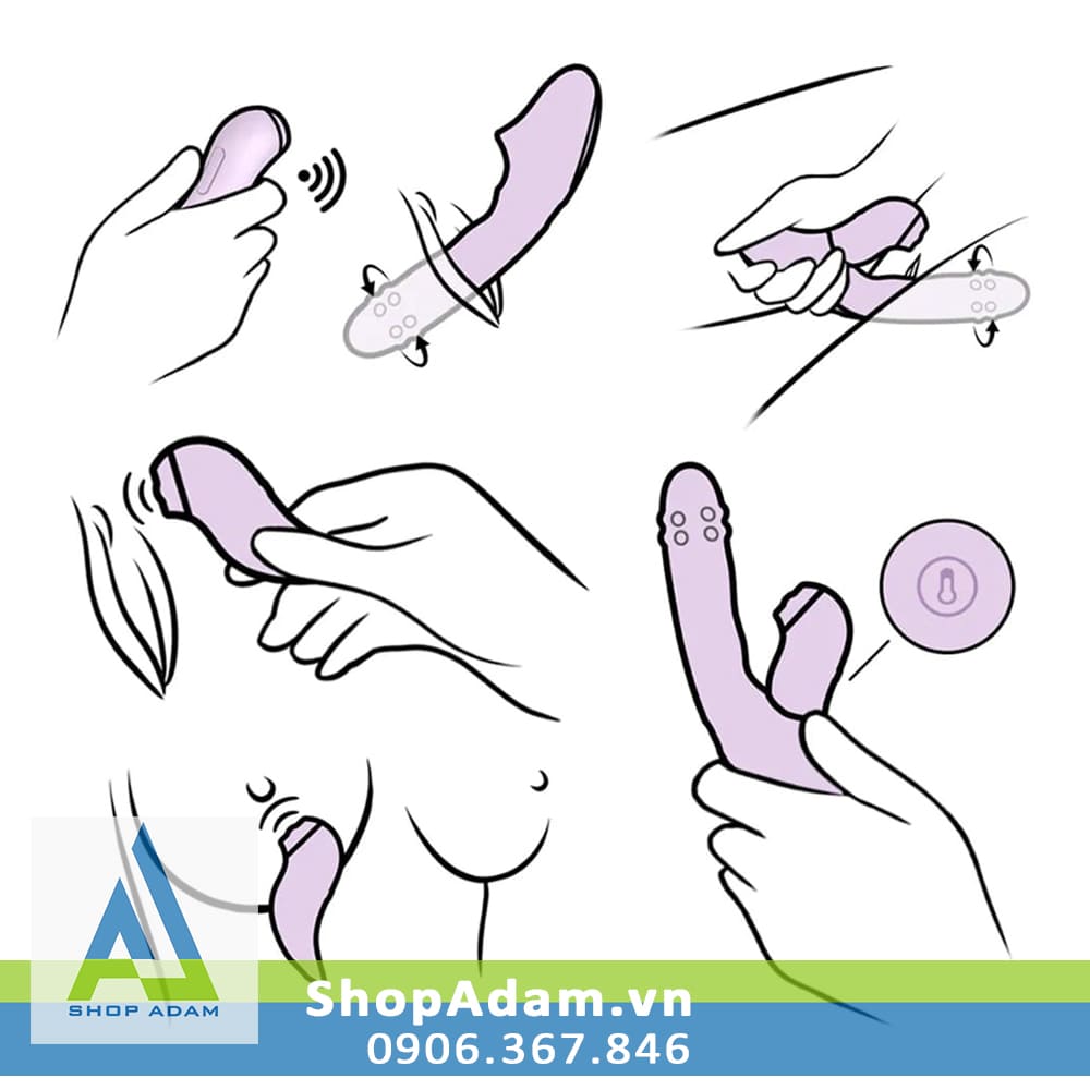 Dương vật giả rung thụt xoay đẩy có sưởi ấm kết nối App Svakom Duoglow Dương vật giả rung thụt xoay đẩy có sưởi ấm kết nối App Svakom Duoglow