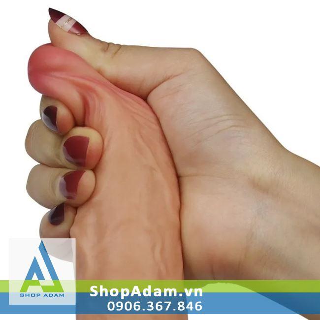 Dương vật giả silicon gắn tường 2 lớp như thật Lovetoy