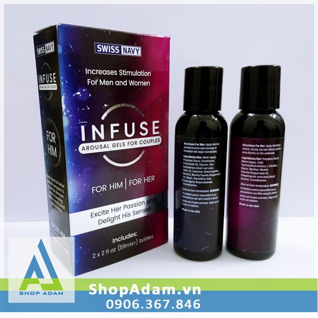 Gel bôi trơn kích thích nam và nữ Swiss Navy Infuse
