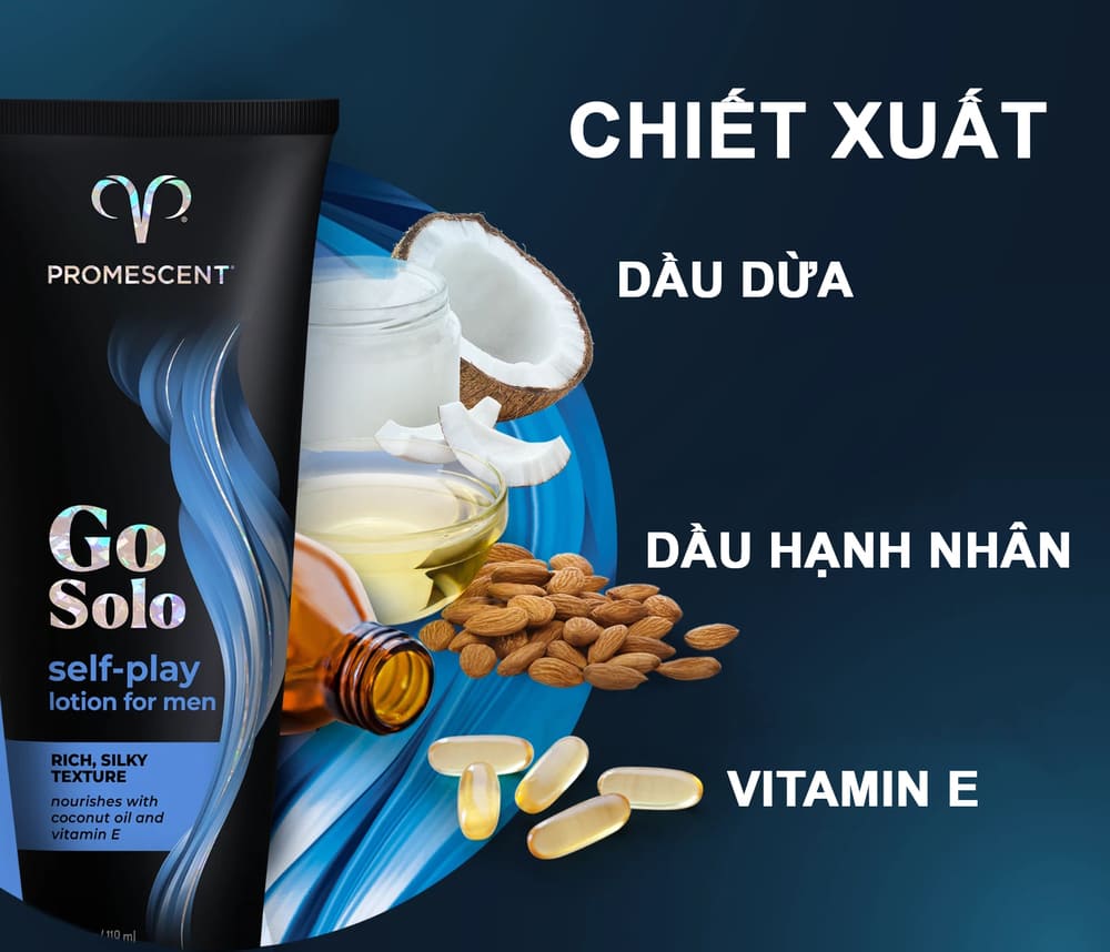 Gel bôi trơn thủ dâm cho nam Promescent Go Solo USA