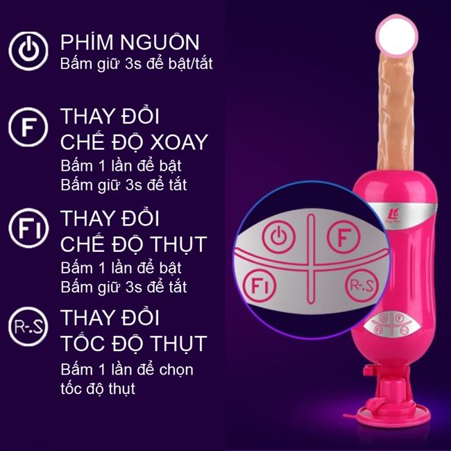 Hướng dẫn điều khiển dương vật cao cấp tự động rung thụt Easy Love