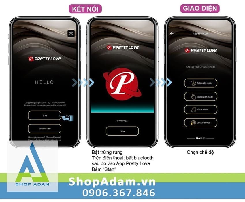 Hướng dẫn kết nối App Pretty Love