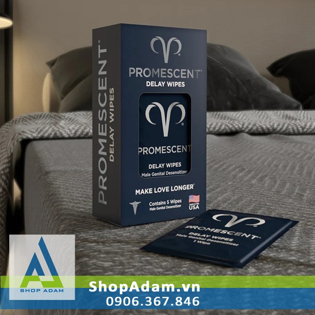 Promescent Delay Wipes khăn lau kéo dài thời gian