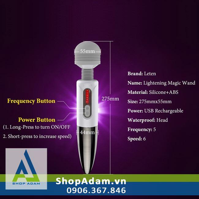 Leten Lightning chày rung sạc pin cao cấp