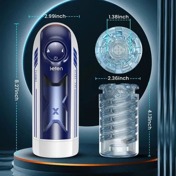 Leten X Speed Turbo máy tự sướng tự động thụt có sưởi ấm và âm thanh