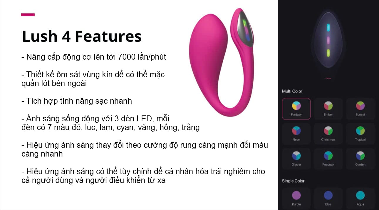 Lovense Lush 4 trứng rung tình yêu cao cấp