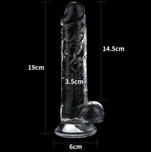 Lovetoy Flawless Clear 7.5" dương vật trong suốt gắn tường giá rẻ