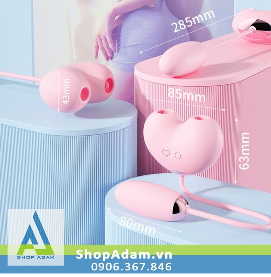 Máy bú liếm âm đạo kèm trứng rung cao cấp Zemalia Peachy Dolphin Plus