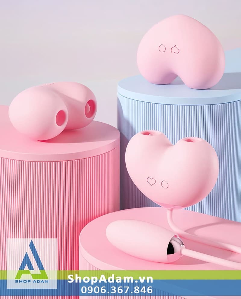 Máy bú liếm âm đạo kèm trứng rung cao cấp Zemalia Peachy Dolphin Plus