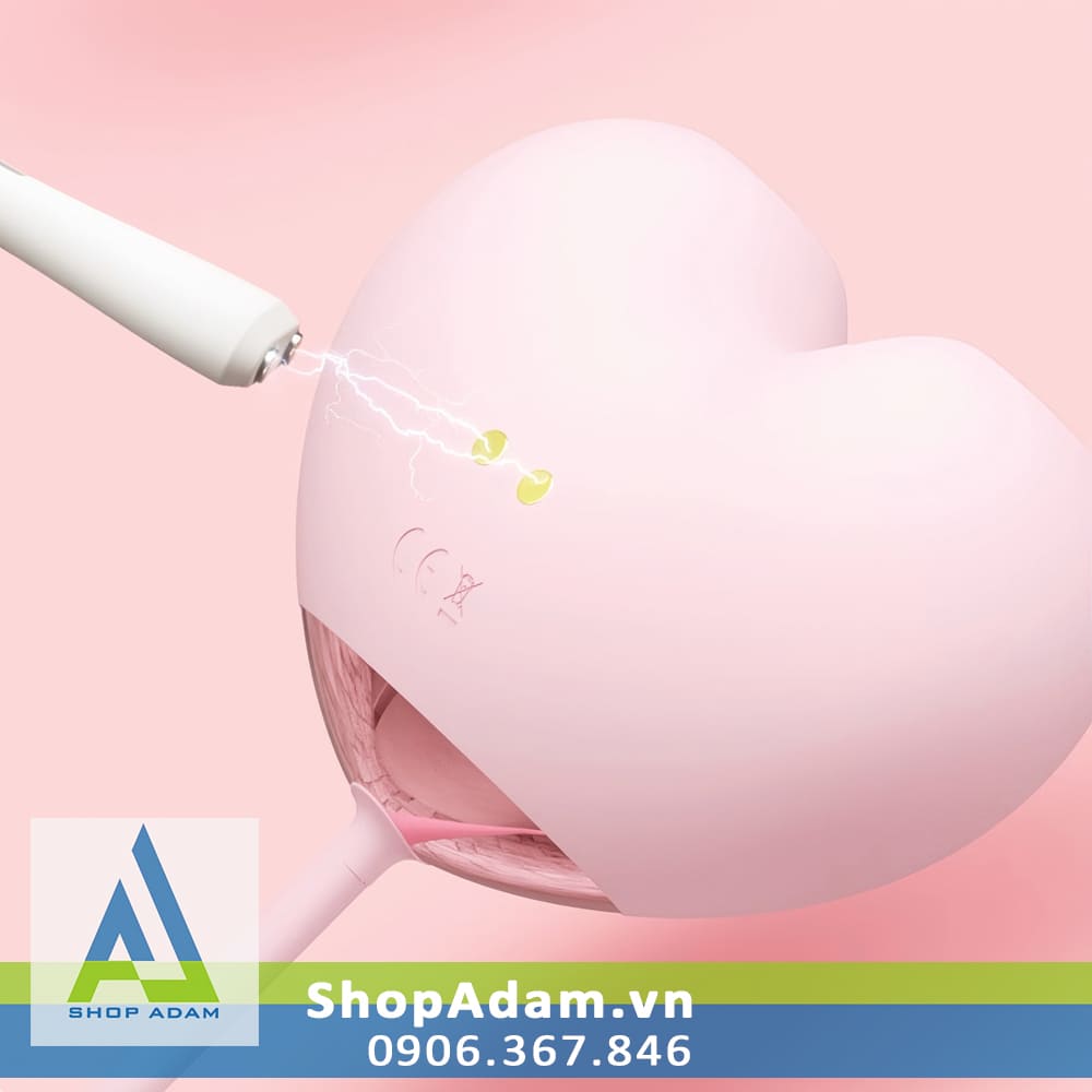 Máy bú liếm âm đạo kèm trứng rung cao cấp Zemalia Peachy Dolphin Plus