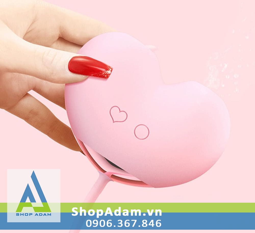 Máy bú liếm âm đạo kèm trứng rung cao cấp Zemalia Peachy Dolphin Plus