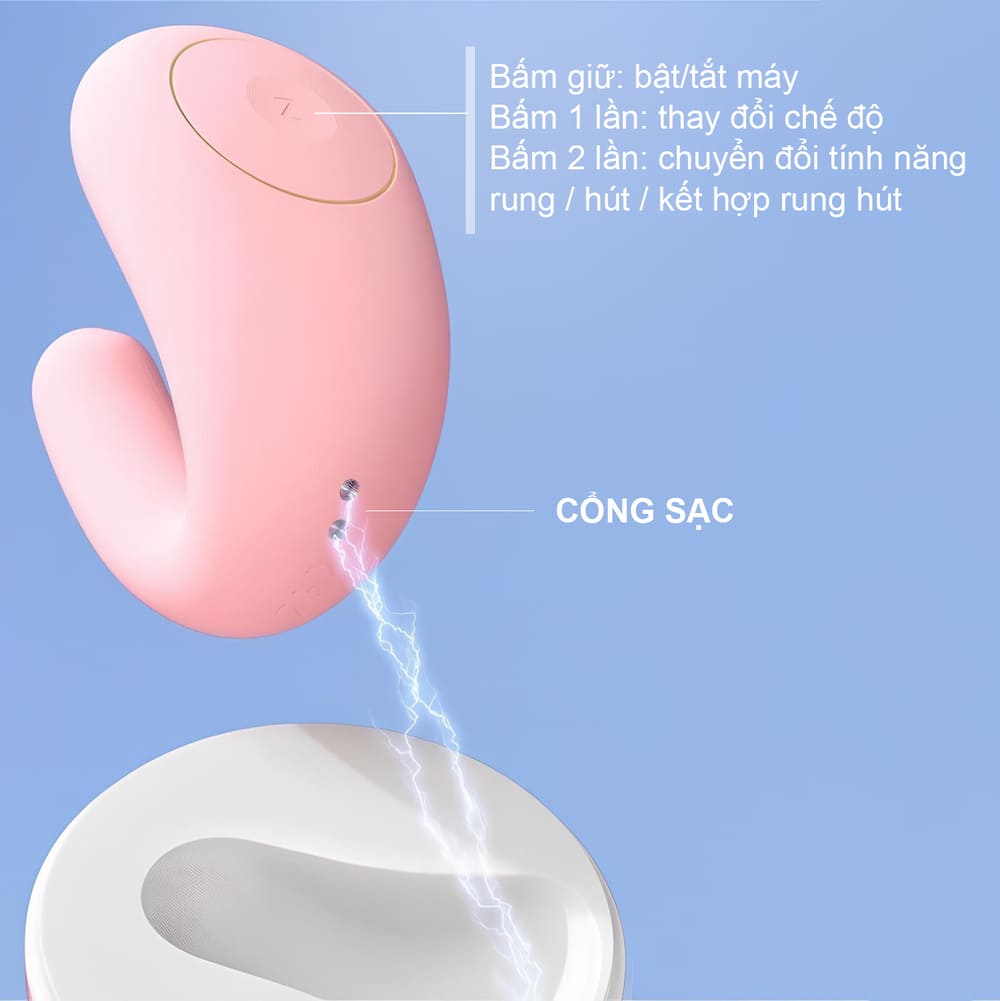 Máy massage âm vật mini có rung hút Zemalia Natasha Máy massage âm vật mini có rung hút Zemalia Natasha