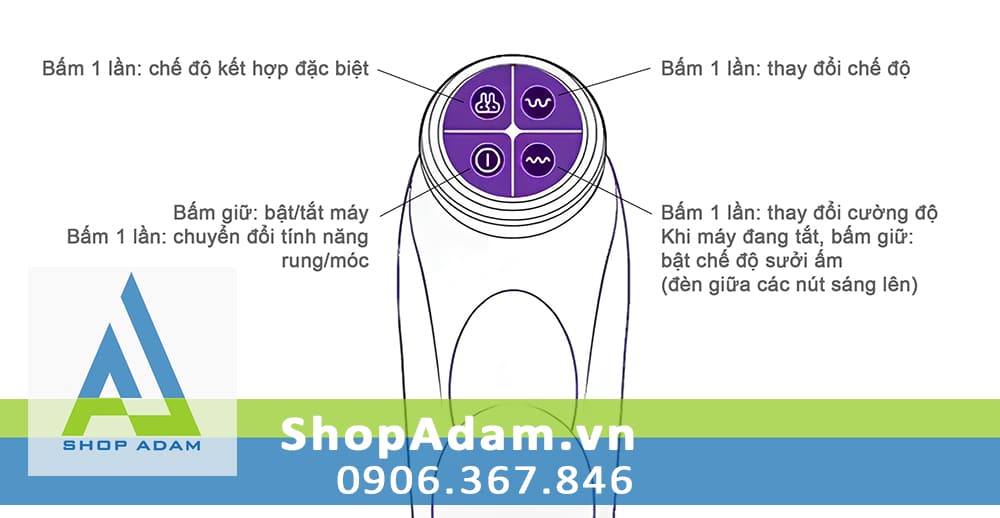 Máy massage điểm G và hậu môn có sưởi ấm Leten Finger Vibrator