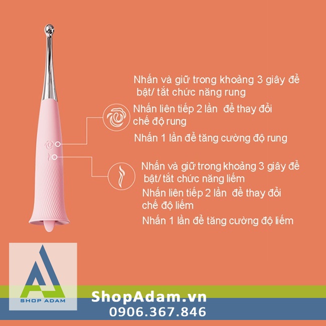 Máy Mát Xa Điểm G 2 Đầu Rung Liếm Siêu Kích Thích Svakom Beverly