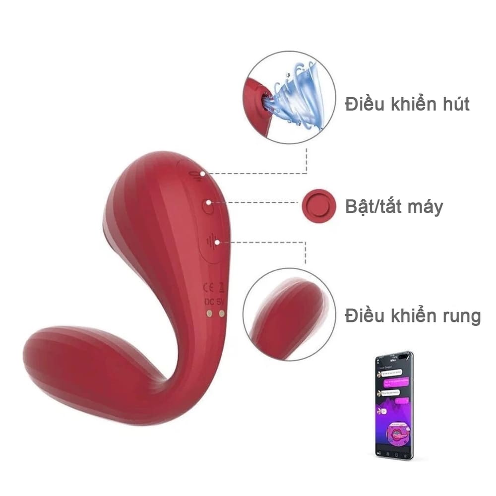 Máy rung bú mút âm vật kết nối App Magic Motion Bobi