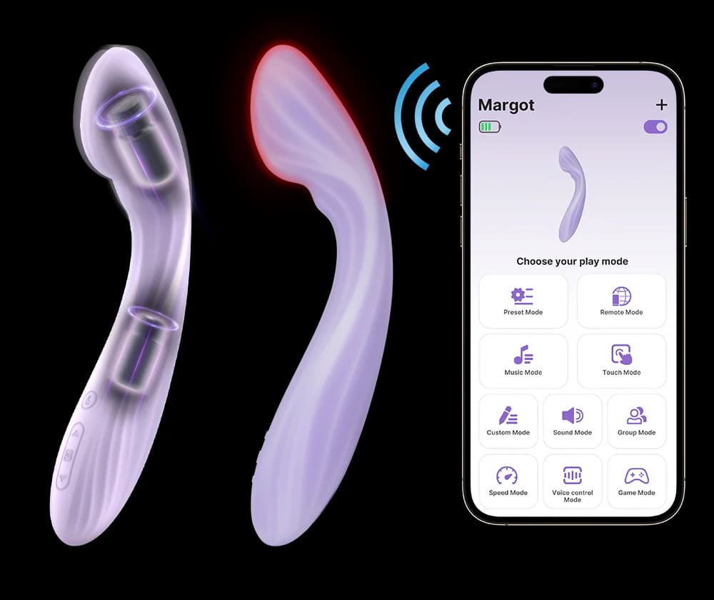 Máy rung điểm g có sưởi ấm kết nối App Svakom Margot