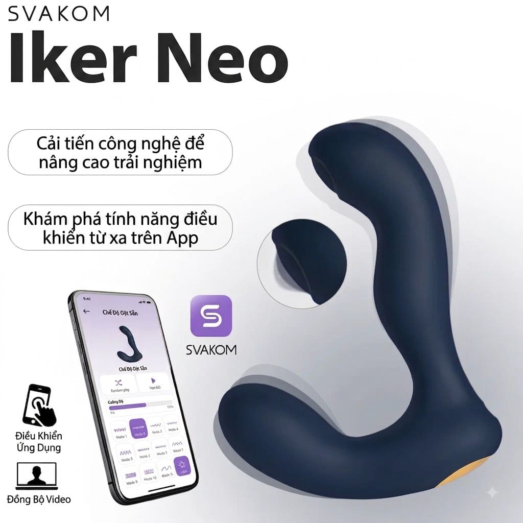 Máy rung hậu môn kết nối App Svakom Iker Neo Máy rung hậu môn kết nối App Svakom Iker Neo
