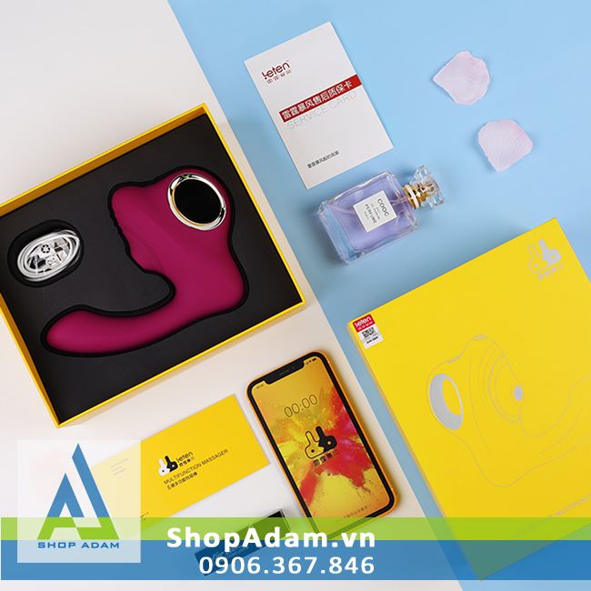 Máy rung hút sưởi ấm 2 đầu kích thích âm vật và điểm G Leten Wang Chao