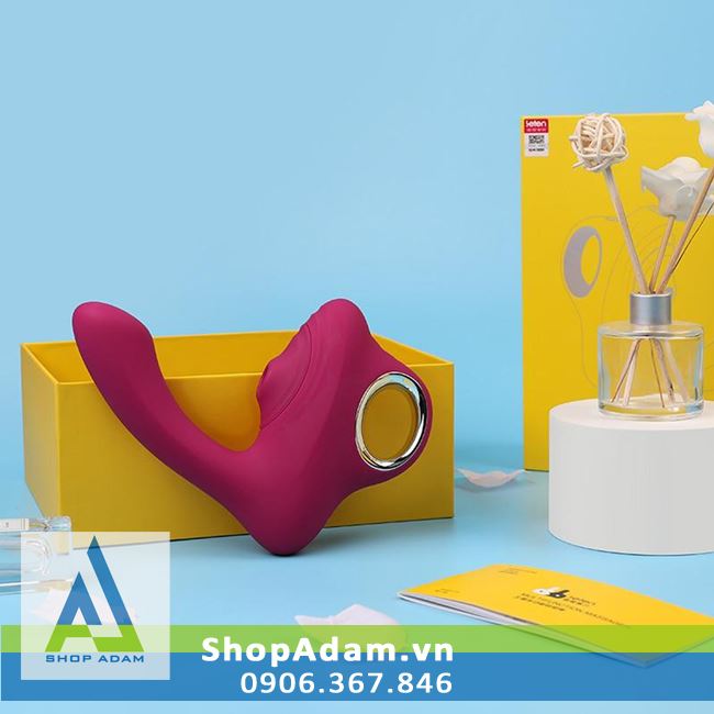 Máy rung hút sưởi ấm 2 đầu kích thích âm vật và điểm G Leten Wang Chao