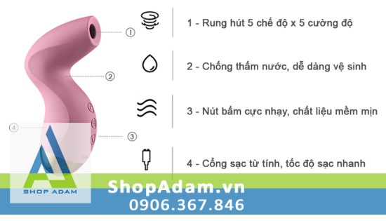 Máy rung hút vùng kín Svakom Pulse Pure