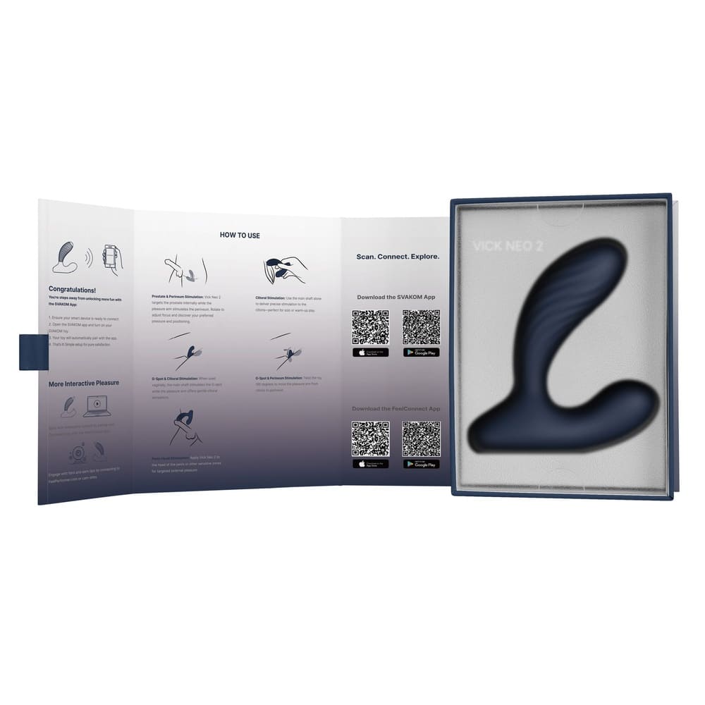 Máy rung lỗ hậu có sưởi ấm kết nối App Svakom Vick Neo 2