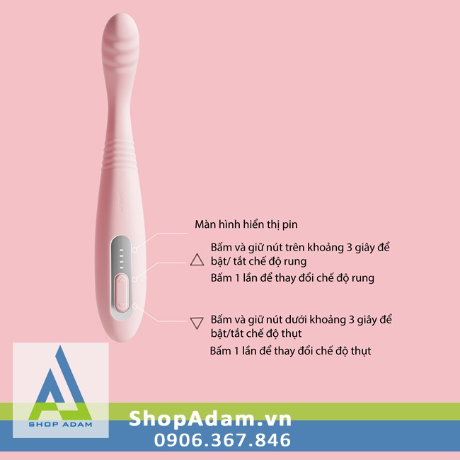 Máy Rung Thủ Dâm Cho Nữ Có Thụt Kích Thích Siêu Mạnh Svakom Cici 2