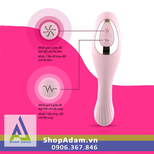 Máy thủ dâm cho nữ siêu rung liếm có thể uốn cong Nvtoys Disa
