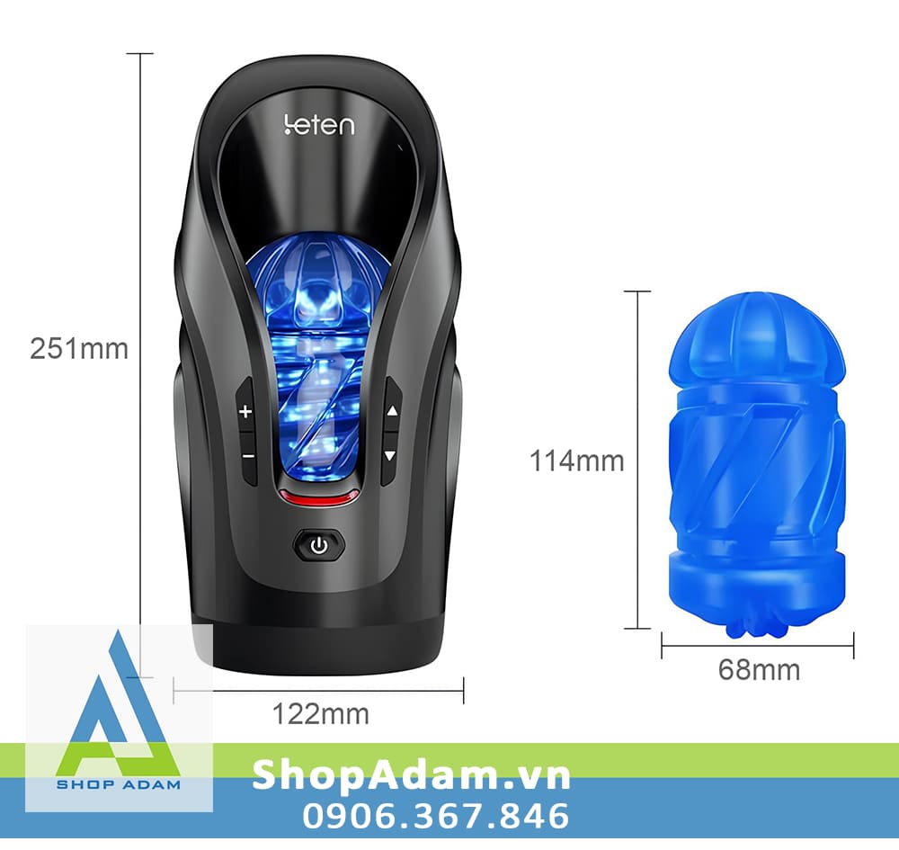Máy thủ dâm nam thụt tự động có sưởi ấm Leten Luxury Male Masturbator