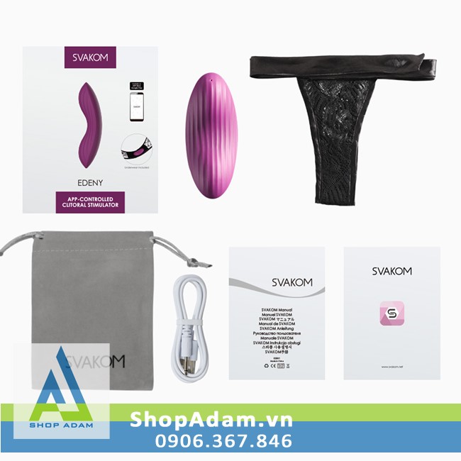 Máy trứng rung mini gắn quần lót điều khiển qua app Svakom Edeny Máy trứng rung mini gắn quần lót điều khiển qua app Svakom Edeny