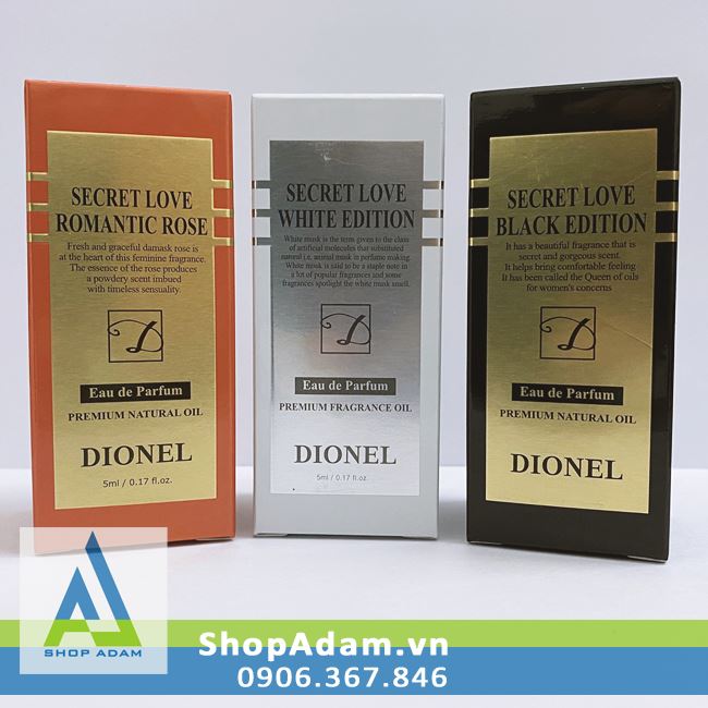 Bộ 3 sản phẩm nước hoa vùng kín Dionel