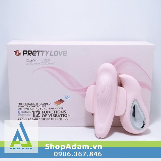 Quần chip rung điều khiển bằng điện thoại Pretty Love Boat 2 đầu