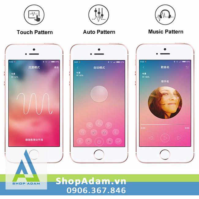 Kết nối bluetooth quần chip rung điều khiển bằng điện thoại Pretty Love Boat 2 đầu