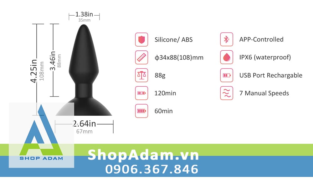 Sextoy cho gay rung hậu môn kết nối App Magic Motion Equinox