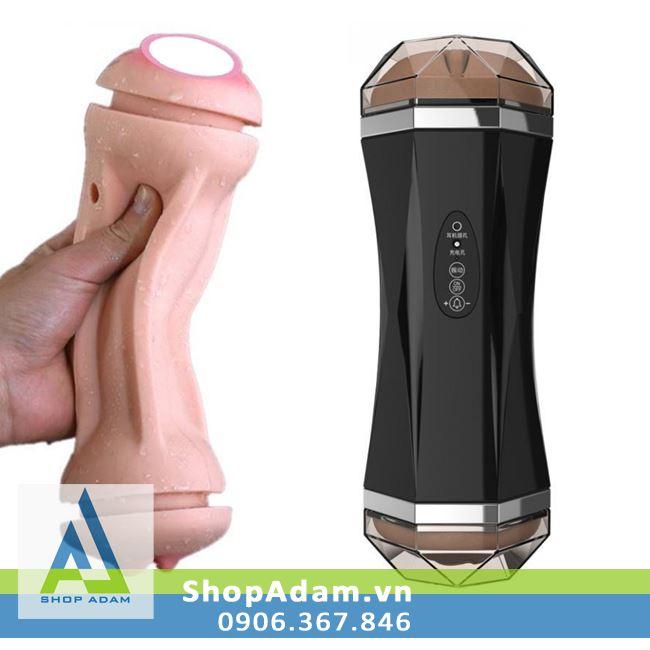 Sextoy cho nam có 2 đầu âm đạo và miệng rung rên siêu kích thích