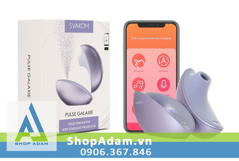 Svakom Pulse Galaxie máy hút AV kết nối App có đèn chiếu trang trí