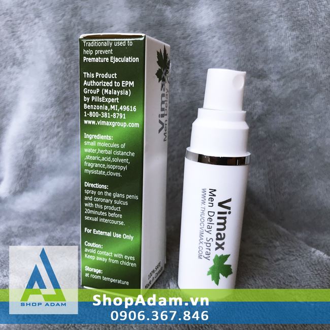 Thuốc xịt Vimax chống xuất tinh sớm chiết xuất thảo dược - Canada